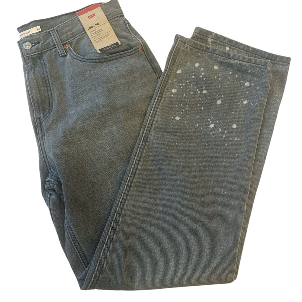 Levi's Women's Gray Jeans low pro mid rise straight leg